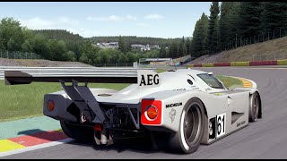 MercedesBenz C9 1989 LM  Spa World Record 207515  Assetto Corsa [upl. by Yank]