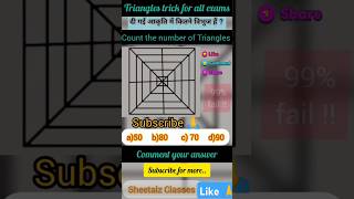 Triangle Trick Reasoning 2024  2025 SSCMTS ssccgl reasoning [upl. by Eiramyllek]