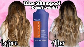 Toning My Hair With Fanola Blue Shampoo  amandaclaypool [upl. by Gerardo]