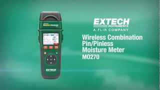 Extech MO270 Wireless PinPinless Moisture Meter Showcase Video [upl. by Mcintosh]