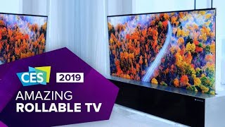 Watch LGs amazing rollable OLED TV in action at CES 2019 [upl. by Burt]