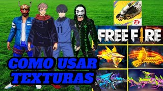 COMO INSTALAR Y USAR TEXTURAS PARA FREE FIRE 🔥😉 [upl. by Newcomer]