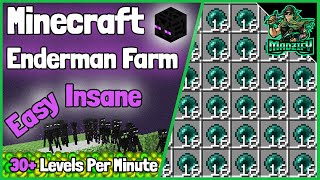 EASY amp INSANE Enderman XP Farm Tutorial Minecraft 117 30 Levels PM [upl. by Thielen]