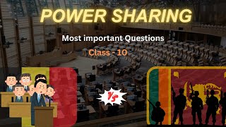 POWER SHARING MOST IMPORTANT QUESTIONS  CLASS10  PYQ  POWER SHARING FULL REVISION  ONE SHOT [upl. by Lleret]