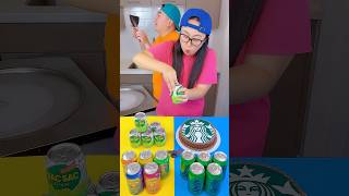 Starbucks cake vs popular drinks ice cream challenge🍨 starbucks funny by Ethan Funny Family [upl. by Siul178]