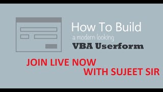 VBA UserForm Classes in Hindi  Join Sujeet Sir Live Class [upl. by Aetnuahs]