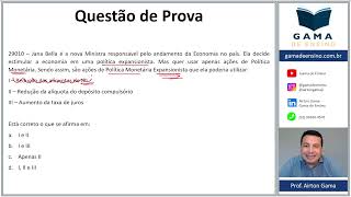 QUESTÃO 29010  POLÍTICA MONETÁRIA CPA20 CEA AI ANCORD [upl. by Artemahs]