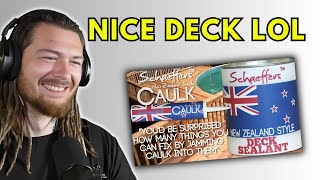 American Reacts to New Zealand Deck Ads 😂🤣all 3 [upl. by Bibbye]