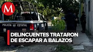 En Colima policías abaten a un delincuente y detienen a otro tras una persecución [upl. by Lorelie]