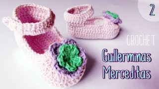 Como tejer guillerminas merceditas a crochet para bebe 22 [upl. by Godfry]