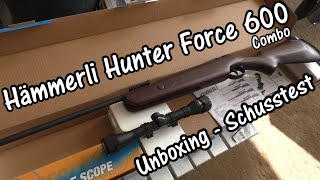 Hämmerli Hunter Force 600 Combo Unboxing  Schusstest  HD  GermanDeutsch [upl. by Rentsch126]