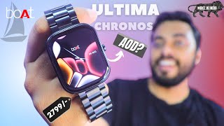 Boat Ultima Chronos SmartWatch 196quot AMOLED Display Metal body  BT Calling  Unboxing and Review [upl. by Krefetz47]