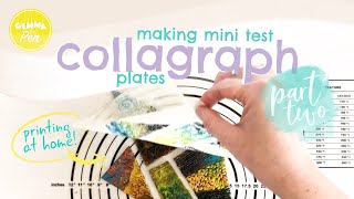 Beginners Collagraph Part Two  Printing Mini Test Plates  Printmaking At Home [upl. by Mecke]