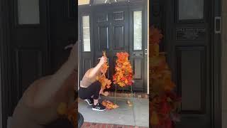 DIY fall topiary tree decor 🍁 fall front porch decor falldecor falldiy falldecoratingideas [upl. by Alyk]