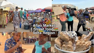 African Village life  Street food in Aflao Volta Region  market day  Ghana West Africa [upl. by Wilcox798]