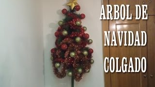 DIY ARBOL DE NAVIDAD COLGADO NO OCUPA ESPACIO [upl. by Emlynne]