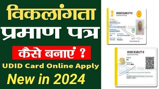 Disability Certificate kaise Banaye 2024  Viklang Certificate Online Apply 2024  UDID Card Apply [upl. by Erv]