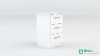 Birlea Lynx 3 Drawer Bedside White [upl. by Anij]