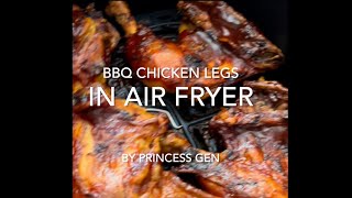 Air Fryer Chicken Legs  CRISPY BBQ CHICKEN [upl. by Assirhc]