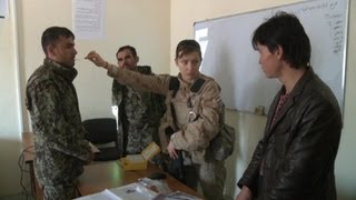 Croatian Army Female Police Officer Trains Afghan MP [upl. by Namrej]