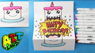 How to Draw a Happy Birthday Surprise Fold [upl. by Aylmer]