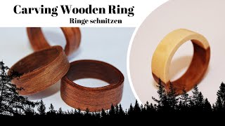 Veneer Wood Ring Holzringe aus Furnier [upl. by Dauf995]