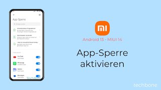 AppSperre aktivieren  Xiaomi Android 13  MIUI 14 [upl. by Kcirrag192]