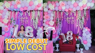 Very Easy Debut Decoration Ideas using Balloons  Birthday Decoration Ideas at Home  BALLOON DECOR [upl. by Arrimat]