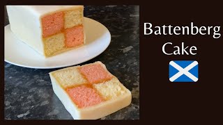 Battenberg cake recipe without a Battenberg tin  First time making a Battenberg cake [upl. by Eissahc]