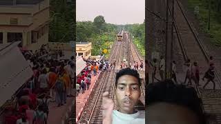 Train 🚂😂 train indianrailways railway railcrossing youtubeshort ytshort public reaction [upl. by Eirolam]