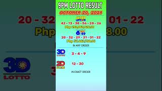 Lotto Result October 20 2024 Sunday 900PM Php 292 million shotsvideo [upl. by Ielerol]