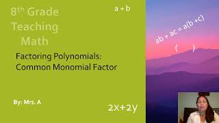 Factoring Common Monomial Factor [upl. by Gilli]