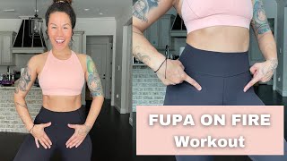 FUPA on Fire Workout  Best FUPA Home Exercises  Knee Friendly  Diastasis Recti Safe [upl. by Ainavi]