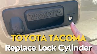 How to Replace the Tailgate Lock Cylinder on a 3rd Gen Toyota Tacoma [upl. by Kling]