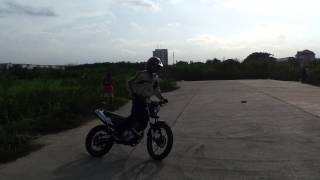 Yamaha Tricker XG250 Stunt Thailand [upl. by Tuesday]