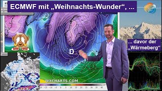 ECMWF mit quotWeihnachtsWunderquot GFS mit Sturm Mittel mit allem Wettervorhersage 1118122024 [upl. by Nimzay]