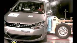 Euro NCAP  VW Sharan  2010  Crash test [upl. by Nalim]