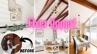 OUR 1950S FIXER UPPER BEFORE and AFTER House Tour HUGE Transformation  Modern Cottage Farmhouse [upl. by Ermeena926]