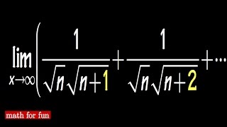 Math for fun5 MOST SKIPPED LIMIT PROBLEM ON CALC EXAMS [upl. by Batholomew]