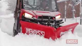 BOSS UTV PowerV XT Plow In Action [upl. by Lotson]