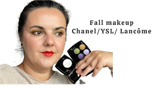 Fall makeup  Chanel les ombres Divination eyeshadow paletteYSL liquid blush Lancome brown mascara [upl. by Akirehs]