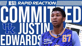 Rapid Reaction JUSTIN EDWARDS COMMITS TO KENTUCKY [upl. by Orji292]