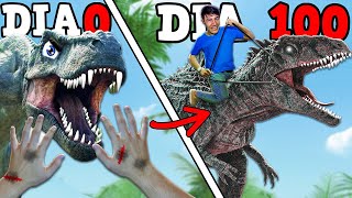 SOBREVIVI 100 DIAS NA REALIDADE VIRTUAL COM DINOSSAUROS VOU DOMAR O GIGANTE REX [upl. by Fullerton]