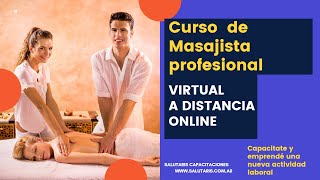 👉CURSO DE MASAJES RELAJANTES Y DESCONTRACTURANTES ONLINE [upl. by Salomie]