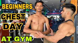 BEGINNER CHEST WORKOUT AT GYM COMPLETE GUIDANCE BY BADRI FITNESS [upl. by Elo]