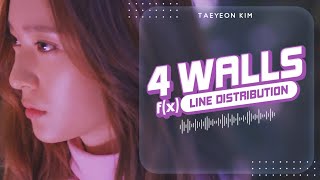 4 Walls  fx 에프엑스  Line Distribution [upl. by Anilag784]