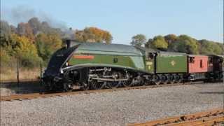 Gresley A4s Dwight D Eisenhower Dominion of Canada and Union of South Africa at Shildon [upl. by Dael]