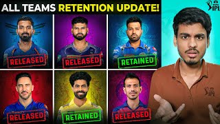 IPL 2025  KOHLI CAPTAIN 😍  SHREYAS RELEASED 🤯  All 10 IPL Teams Retention Update [upl. by Riplex]