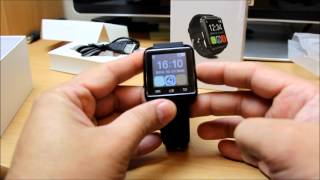 UWatch U8 Bluetooth Smart Watch for Android mobile review and how to instal Smart Watch Helper App [upl. by Lemkul30]