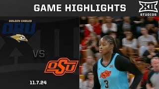 Oral Roberts vs Oklahoma State Game Highlights  202425 Big 12 Women’s Basketball [upl. by Naeloj]